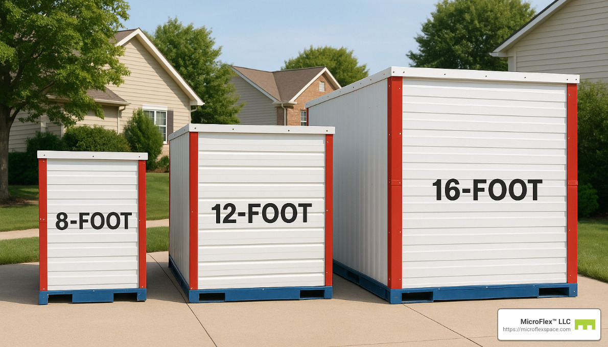 different sizes of storage containers - short term storage container rental