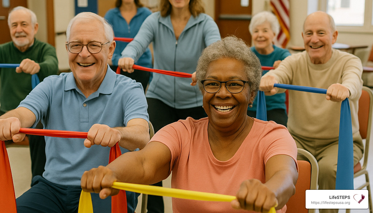 resistance-band routine for seniors - senior fitness programs