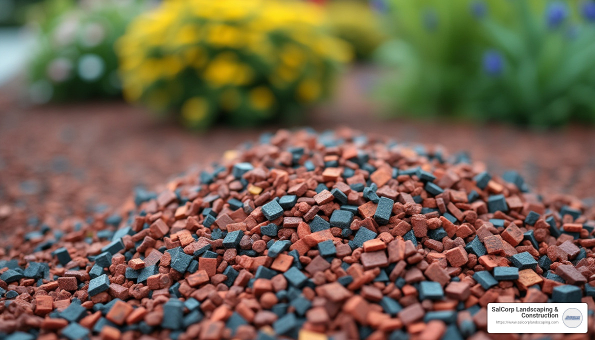 recycled rubber mulch nuggets - bulk mulch delivery