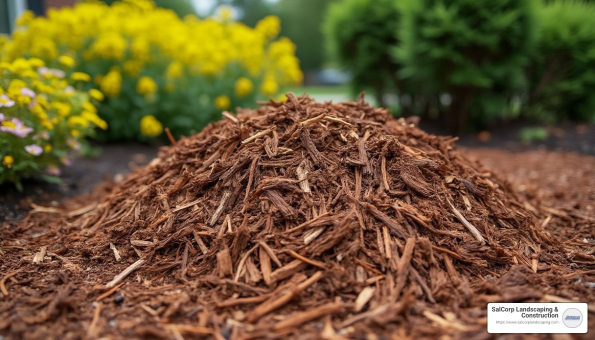 shredded hardwood mulch - bulk mulch delivery