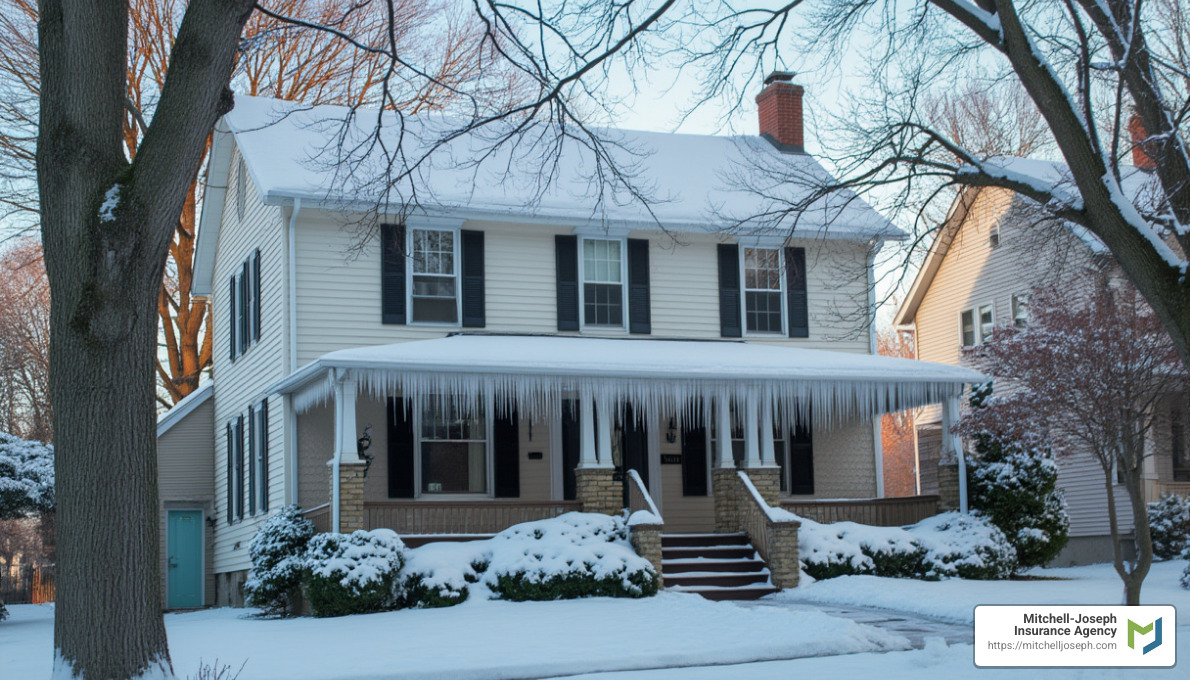 3461bb1e2531fee2b2019ea92a81677df77734aa Securing Your Home: How to Pick the Best Insurance in NY Discover how to compare homeowners insurance ny, avoid common mistakes, and protect your property with expert tips for New Yorkers. new york home with snow covering the roof in winter - homeowners insurance ny