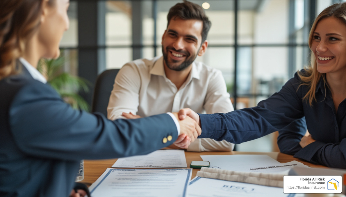 small business owner winning contract with proper insurance - commercial liability insurance for small business