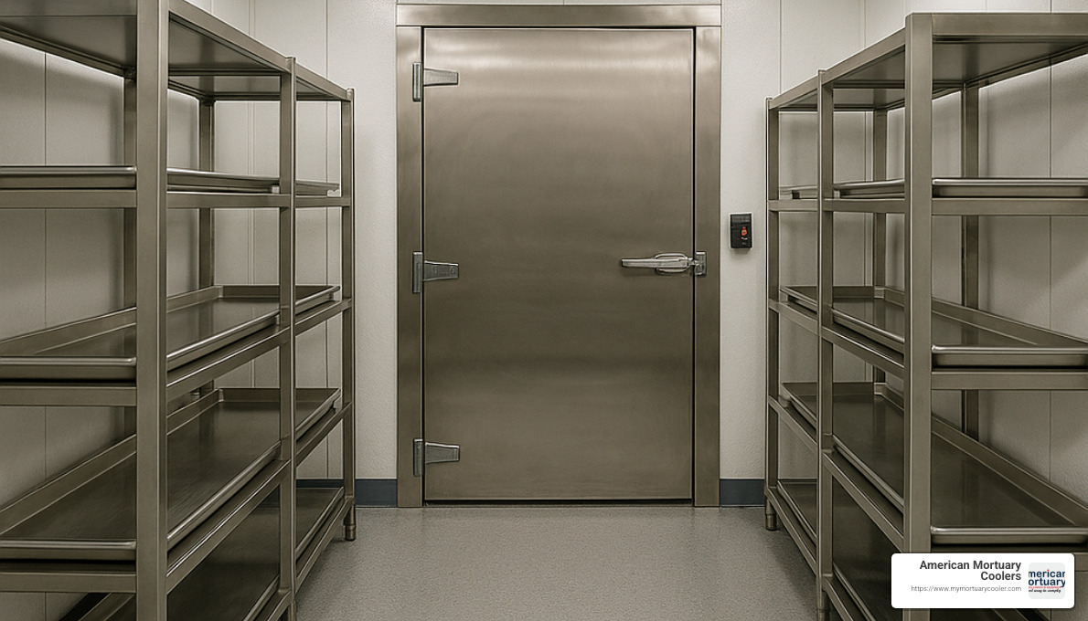 modular walk-in morgue refrigeration system with rack storage - morgue refrigeration equipment