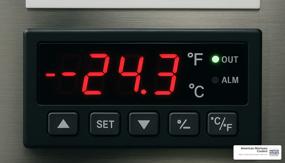 digital temperature controller for morgue freezer - how cold is a morgue freezer