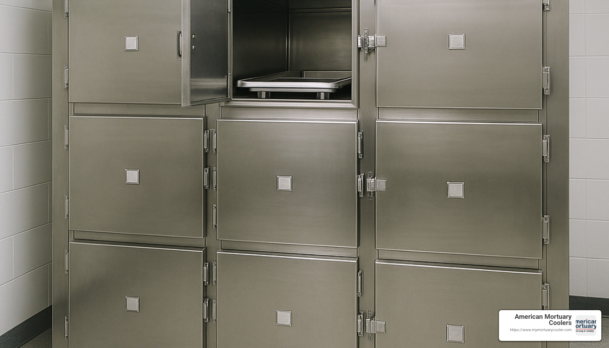 multi-chamber negative freezer with stainless steel construction - how cold is a morgue freezer
