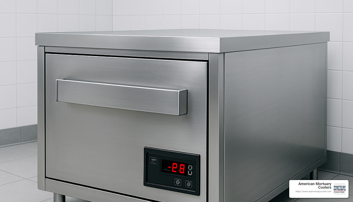 Single drawer morgue refrigerator unit with digital display - morgue freezer pictures
