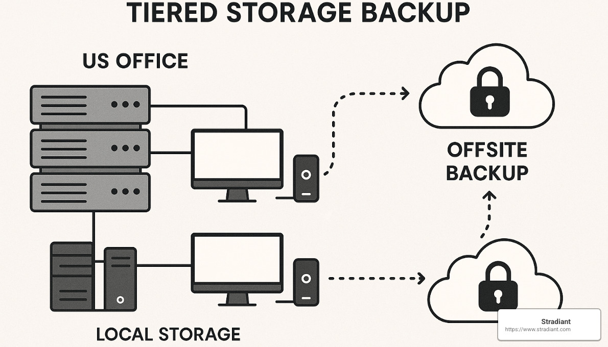 Tiered storage backup system with local and cloud components - how to recover data