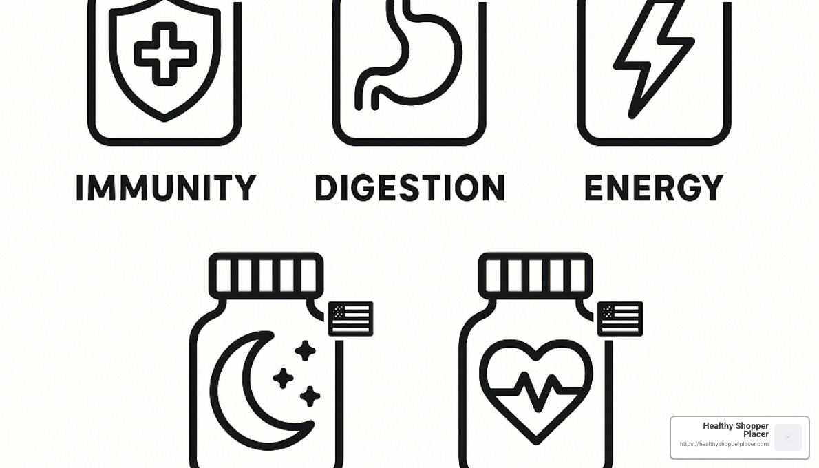 organic supplement category icons - organic supplements online