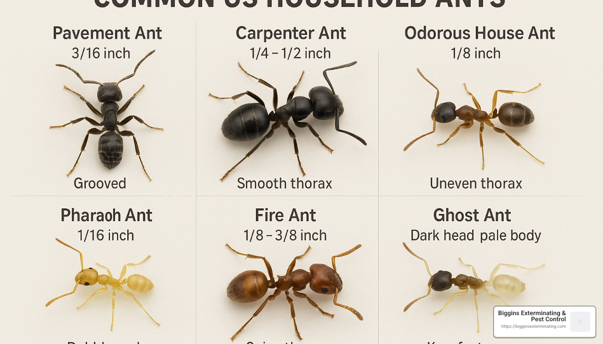 Different types of household ants with identification features - House Ant Exterminator