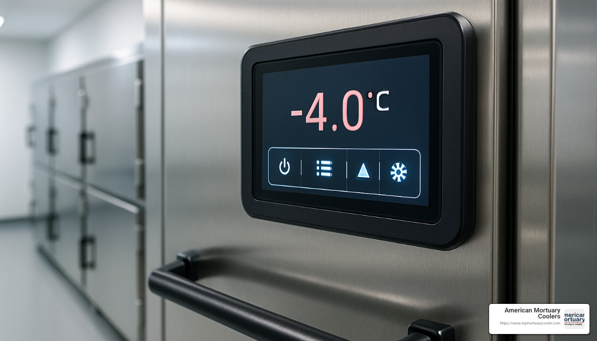 Modern touchscreen controller for mortuary freezer - mortuary freezer