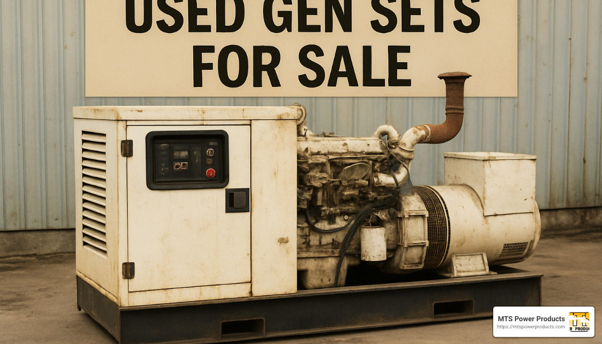 Price trend chart for used generators by size and type - used gen sets for sale