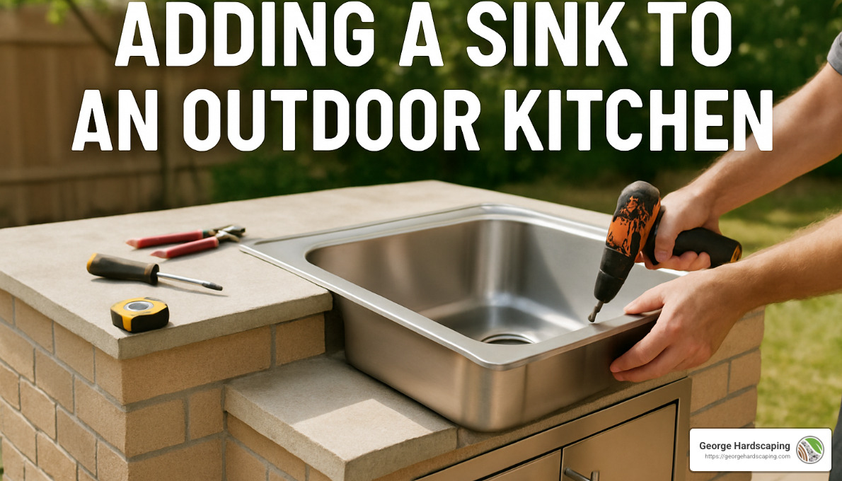 winterizing an outdoor sink with proper drainage techniques - adding a sink to outdoor kitchen