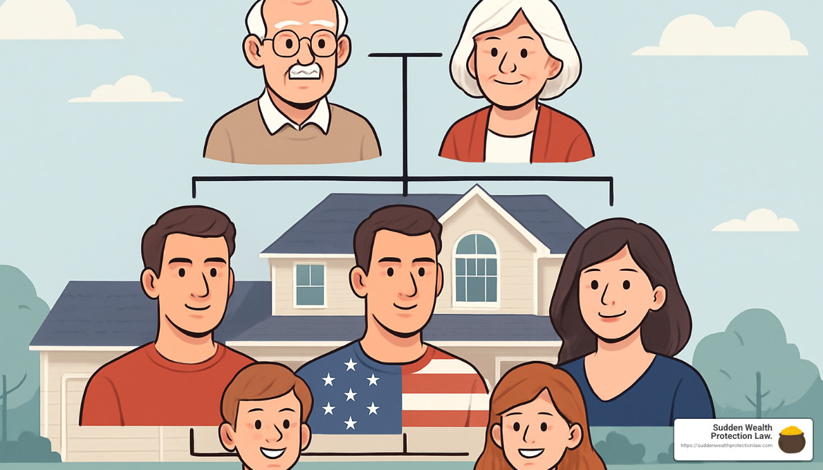 generational family tree illustration - advantages of irrevocable trust
