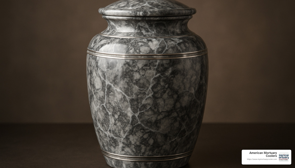 aluminum marble cremation urn with decorative finish - cremation urns for human ashes