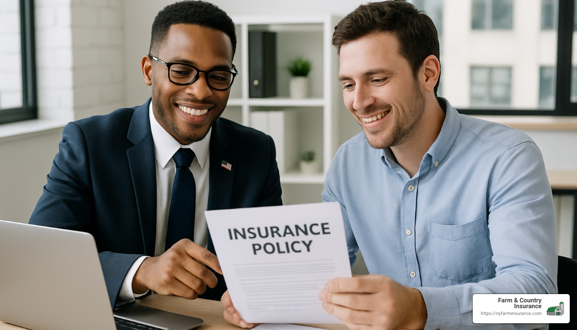 insurance agent and client reviewing policy details - state farm auto insurance bundle deals