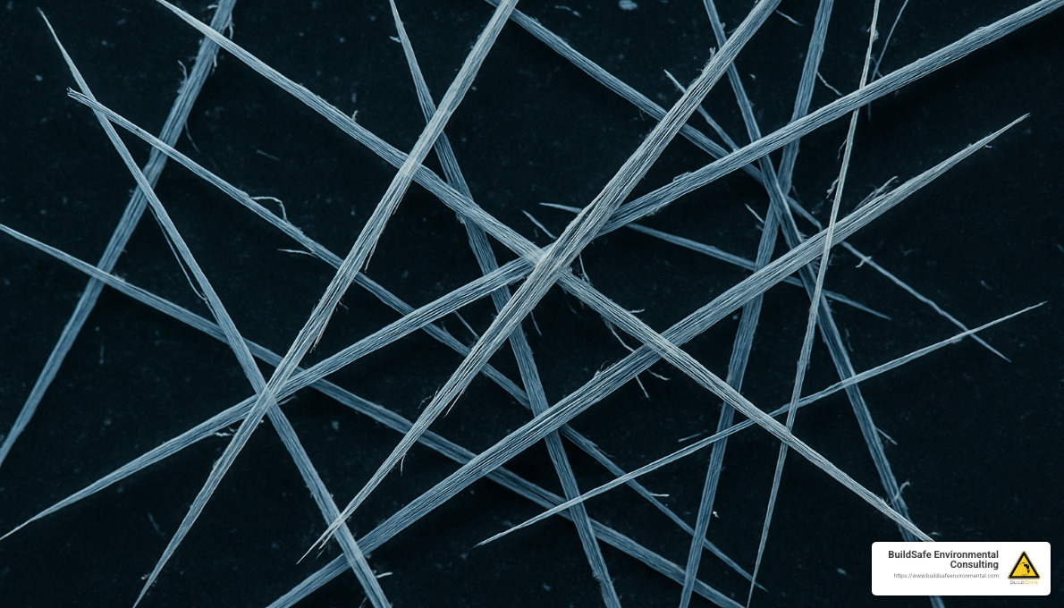 microscopic asbestos fibers under magnification - asbestos inspection denver