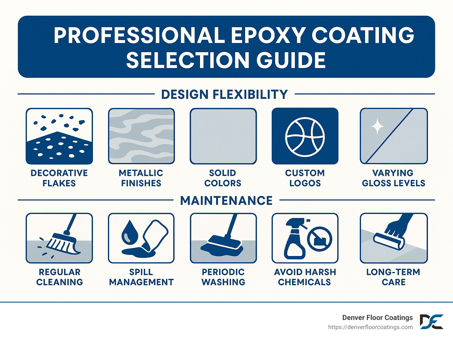 Professional epoxy floor coating selection guide - professional epoxy floor coating infographic