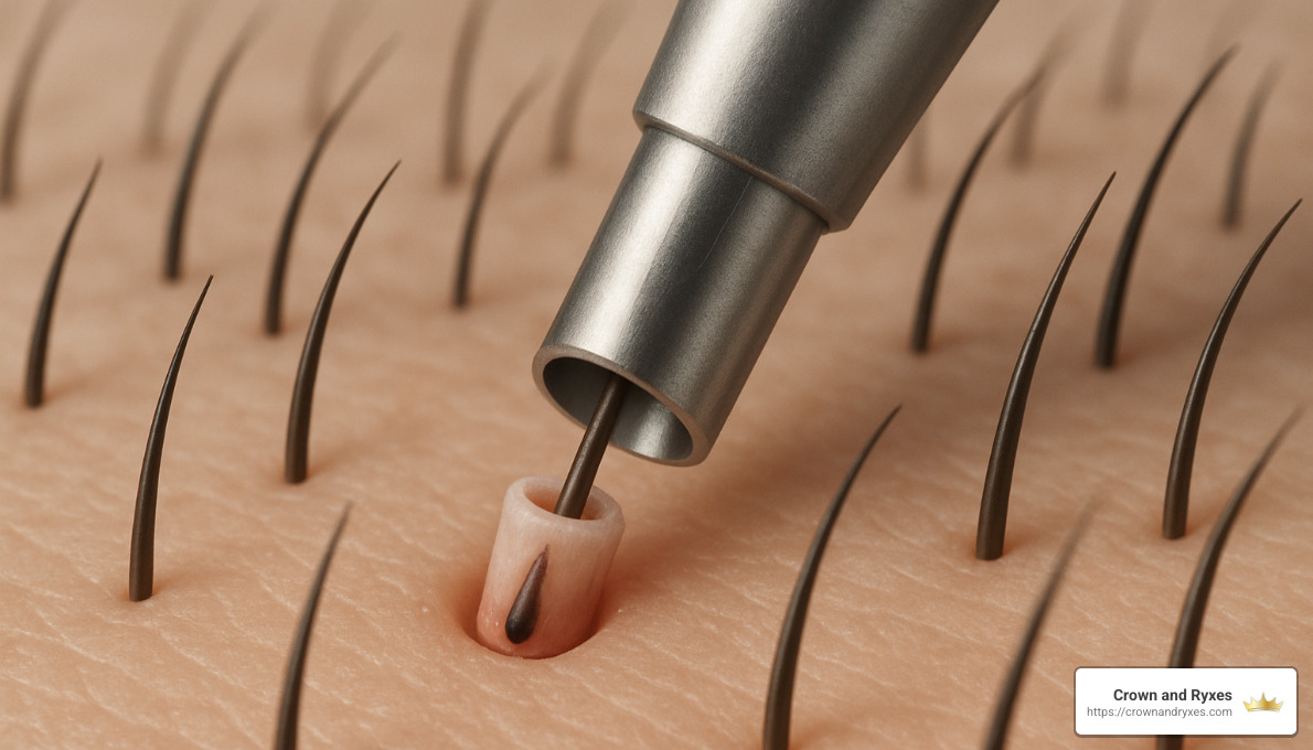 FUE micropunch tool extracting follicular unit - fue hair replacement