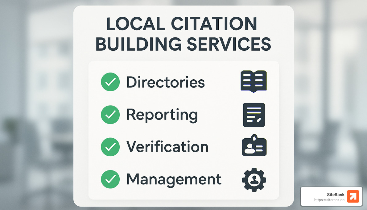 Checklist of key features for local citation building services - local citation building services