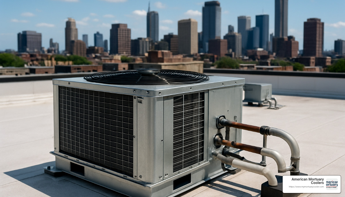 Rooftop condenser unit for walk-in refrigeration - walk in refrigeration units