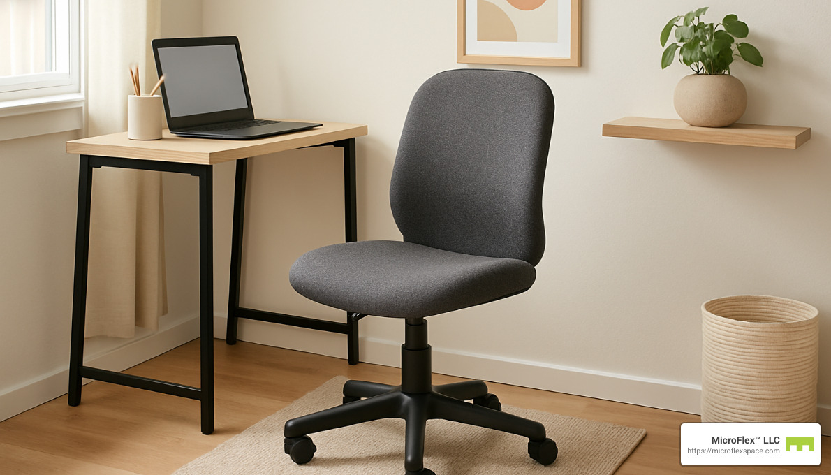 armless ergonomic chair for small spaces - home office solutions for small spaces