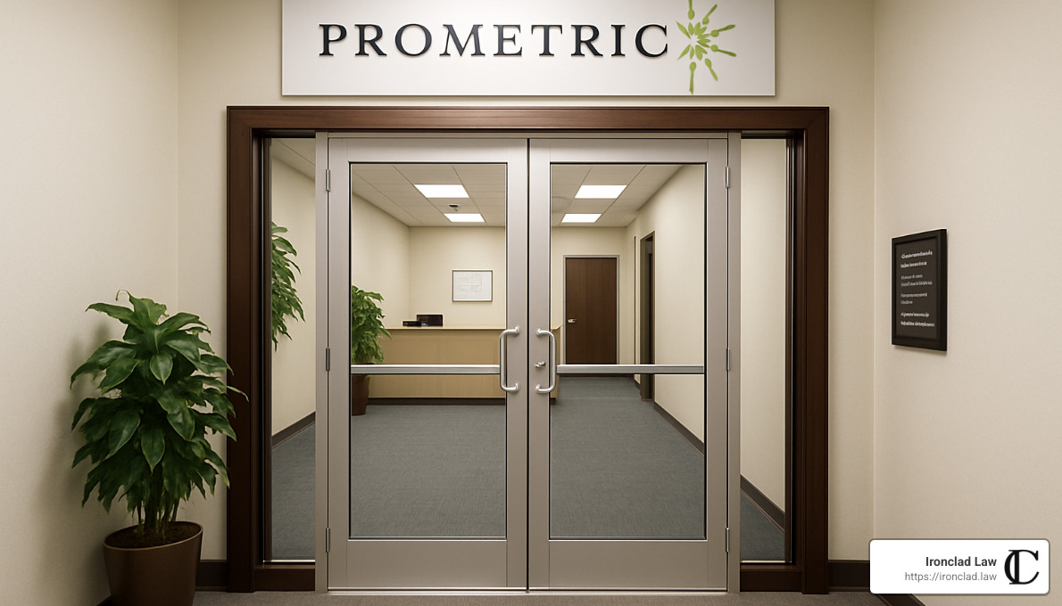 Prometric testing center entrance - series 6 and series 63
