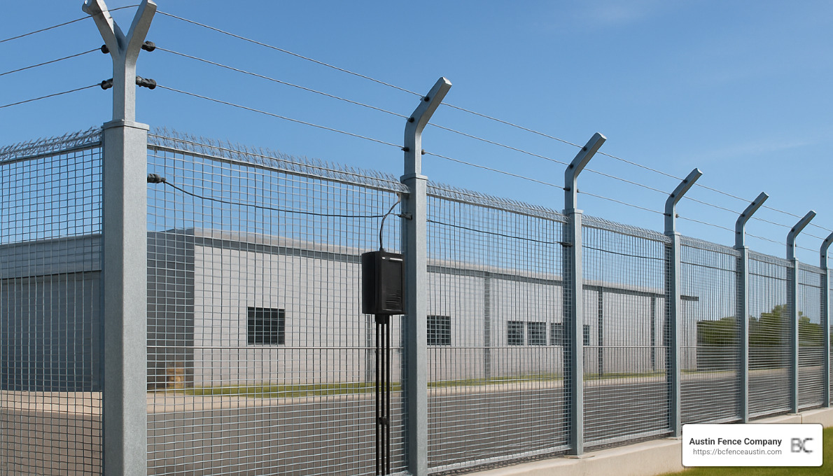 sensor-equipped security fence - fence perimeter protection