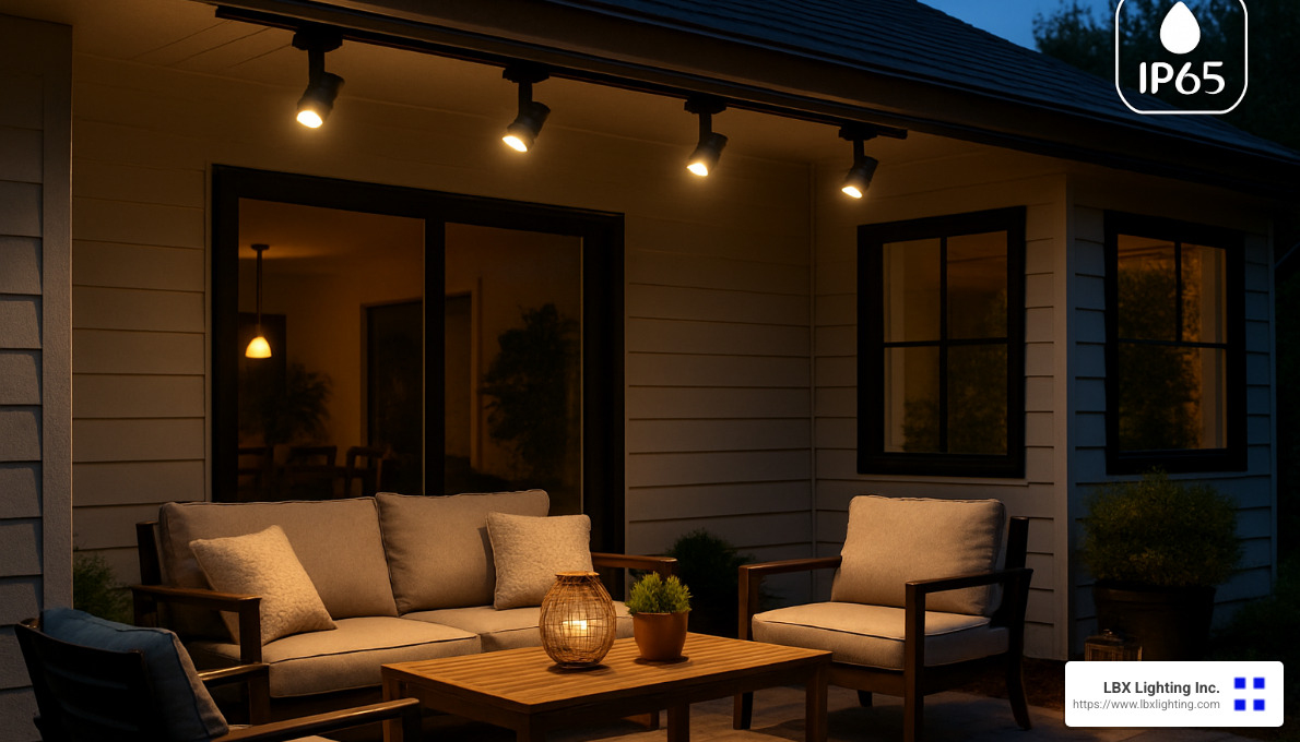 On Track: Best Battery Operated LED Track Lighting Solutions 11 Patio with IP65 rated weather-sealed outdoor track lighting - battery operated led track lighting