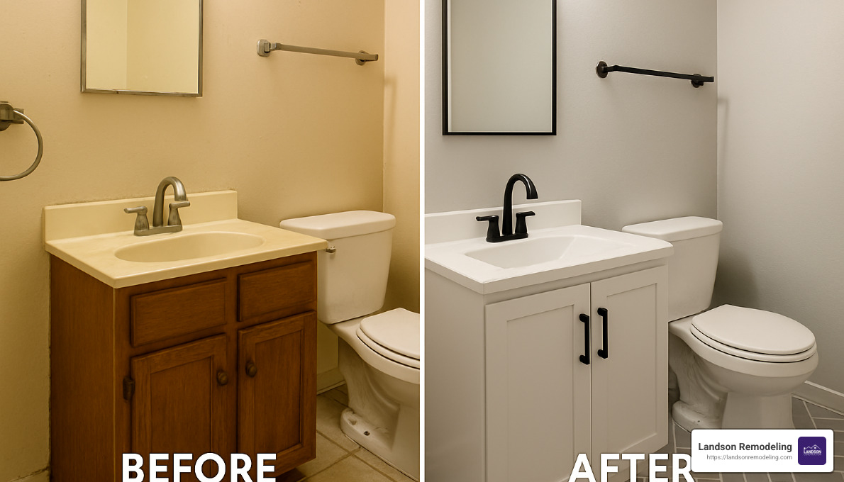 before and after budget bathroom refresh - bathroom remodel ideas near me
