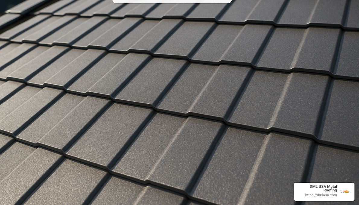 metal shingle closeup - affordable metal roofs Chicago