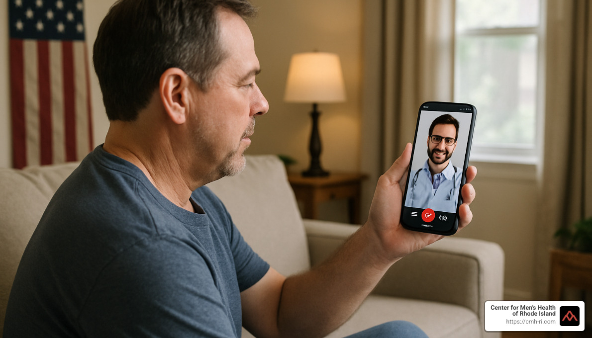 smartphone telehealth visit - male clinic near me