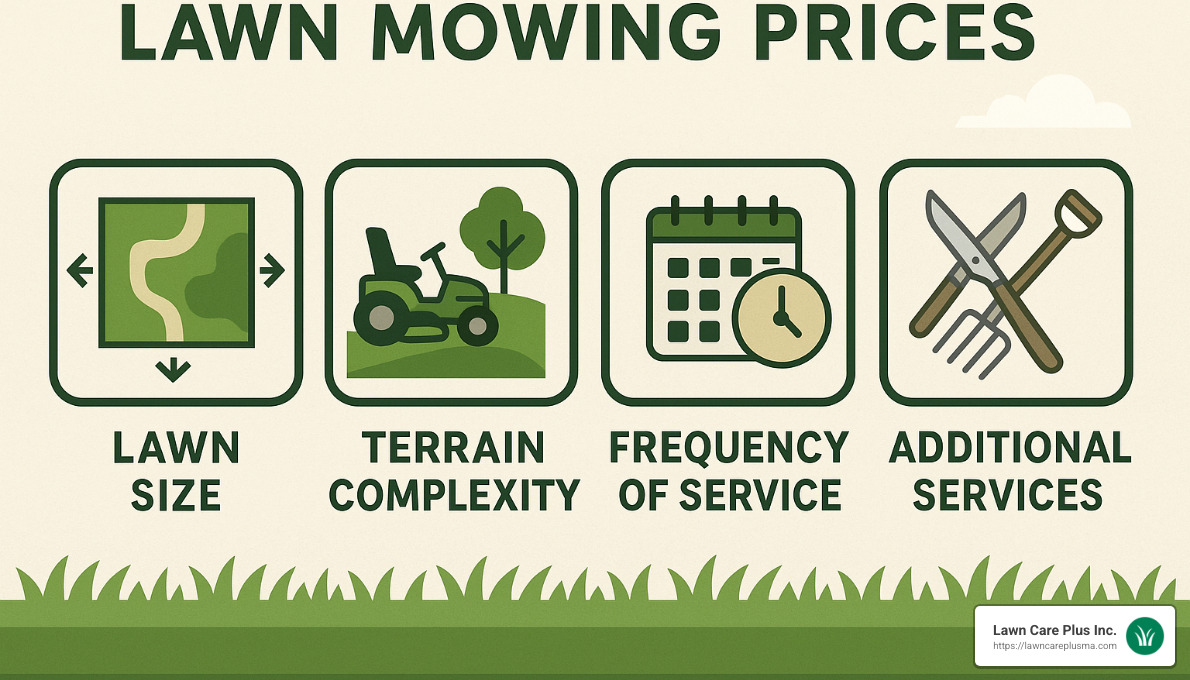 lawn mowing pricing factors - grass cutting services