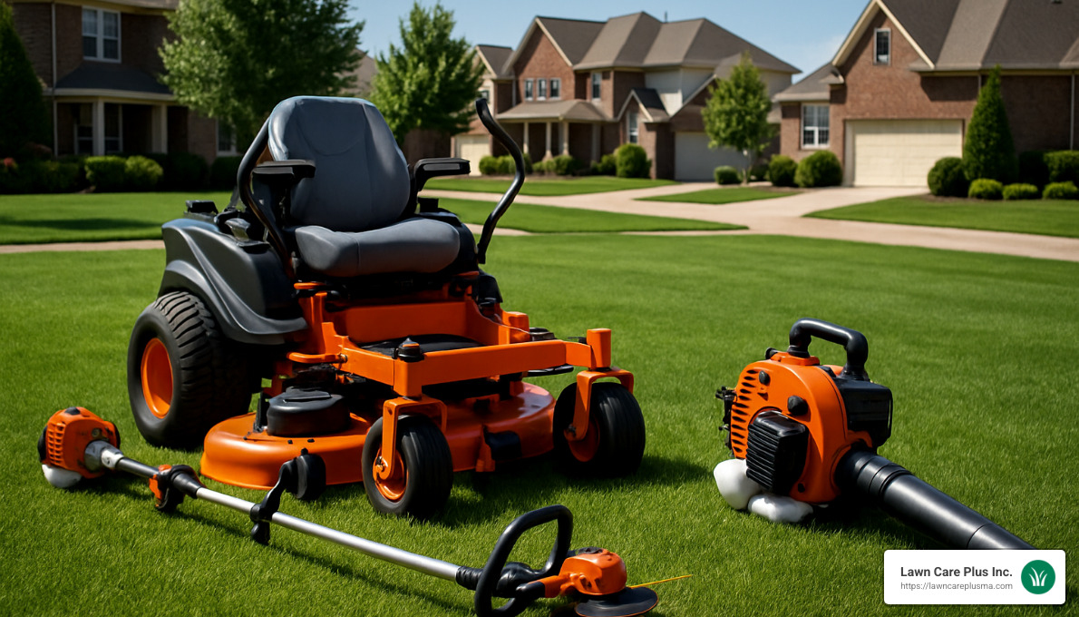 professional lawn care equipment - grass cutting services