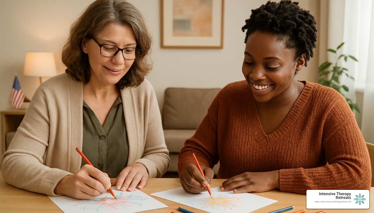art therapy session with therapist and client - ART therapy effectiveness