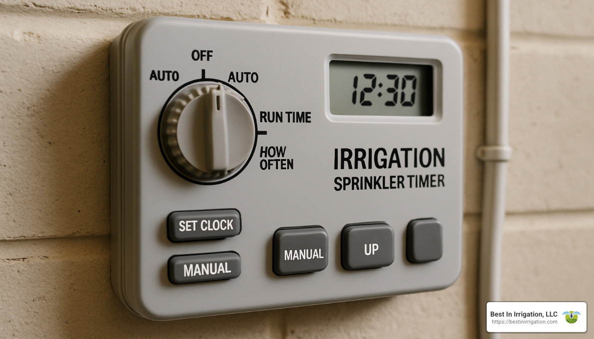 wall-mounted hybrid timer controller - best automatic sprinkler controller