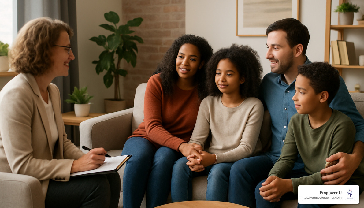 family therapy session - therapist for family trauma