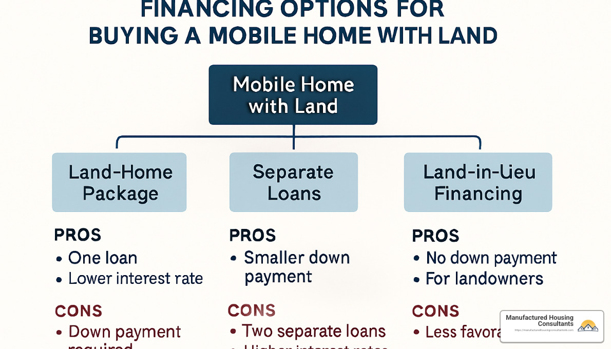 decision tree diagram for choosing between financing options - financing mobile home with land