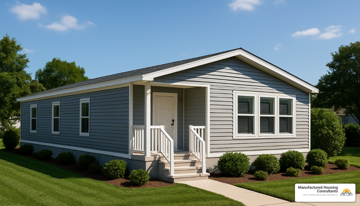 mobile home on permanent foundation with landscaped yard - financing mobile home with land