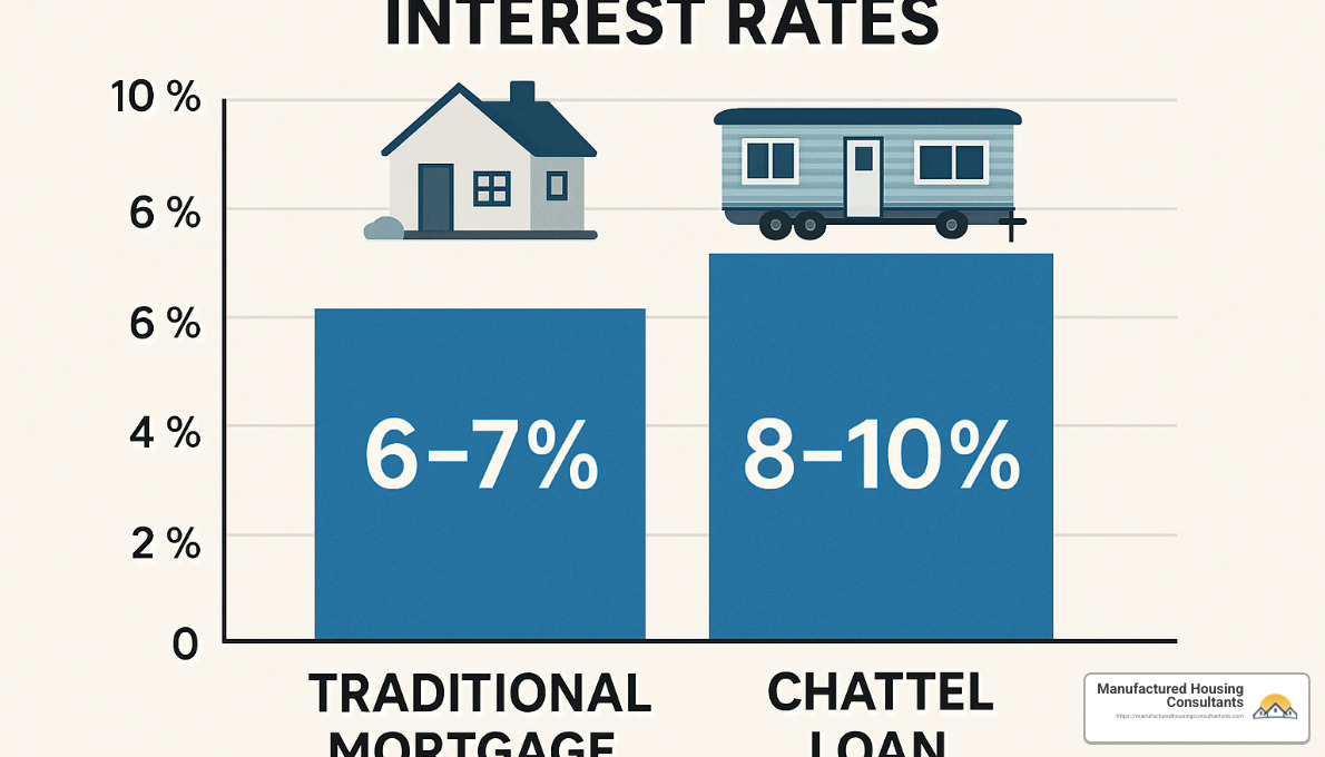 comparison of interest rates between traditional mortgages and chattel loans - financing mobile home with land