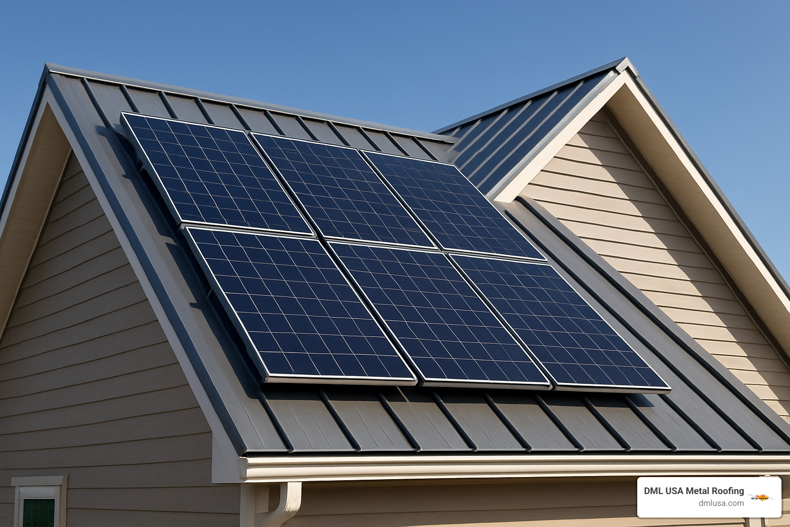 Solar panels installed on a standing seam metal roof - solar roof tax credit 2025