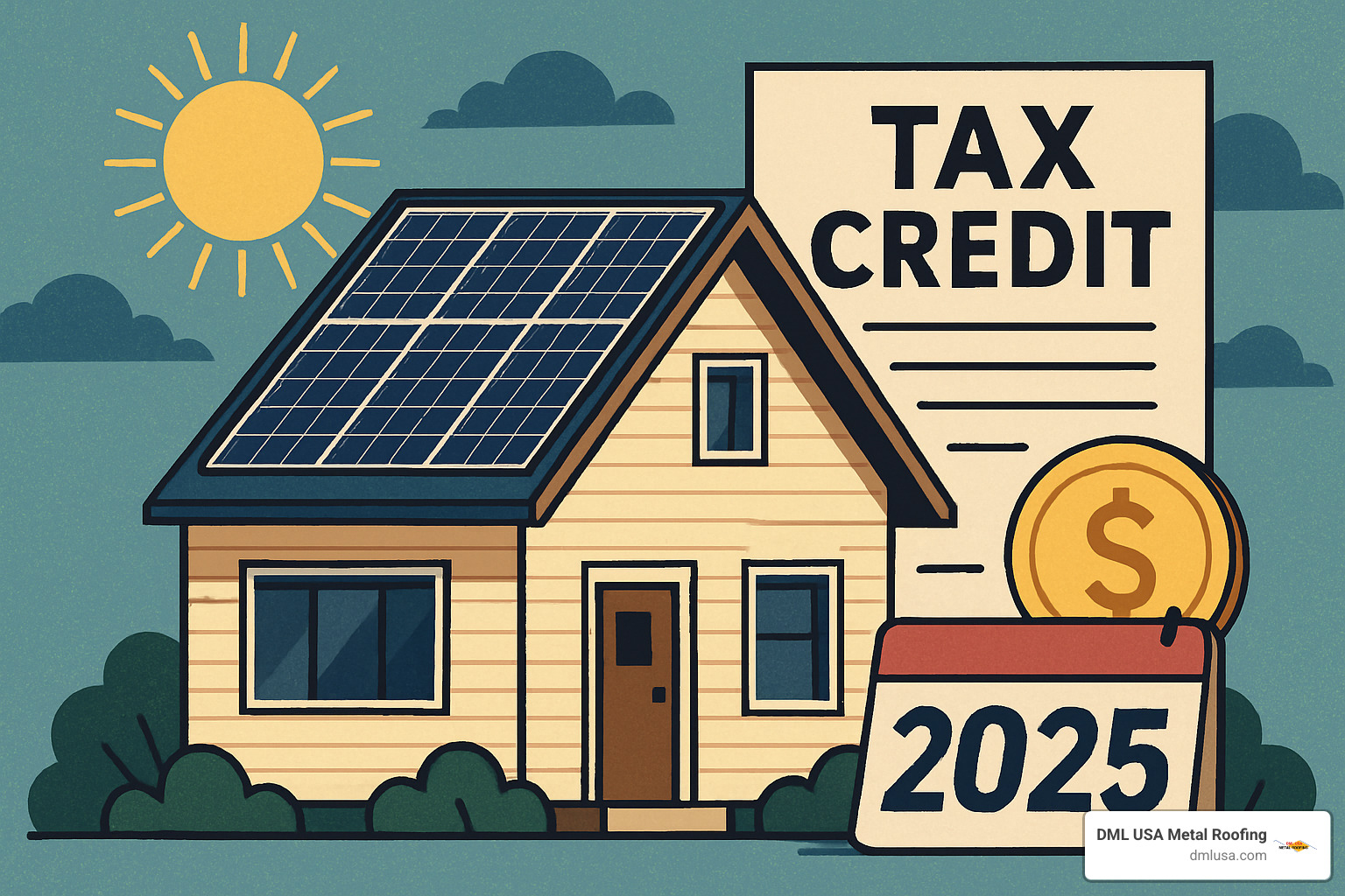 IRS Form 5695 with highlighted sections for solar credit - solar roof tax credit 2025