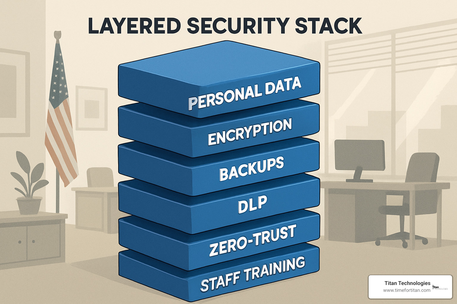 layered security stack - personal data protection