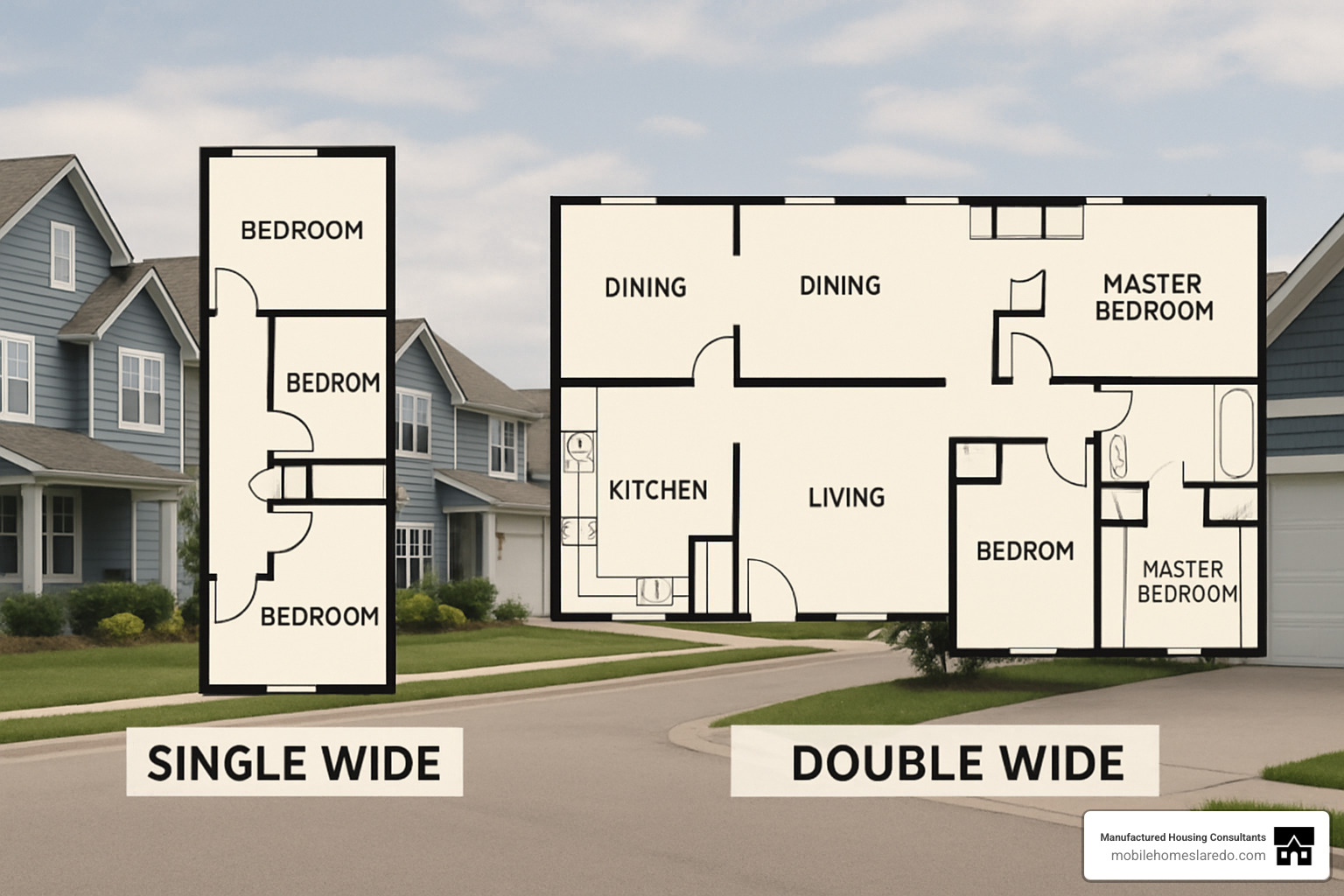 Comparison of single wide and double wide floor plans - used single wide manufactured homes Comparison of single wide and double wide floor plans - used single wide manufactured homes