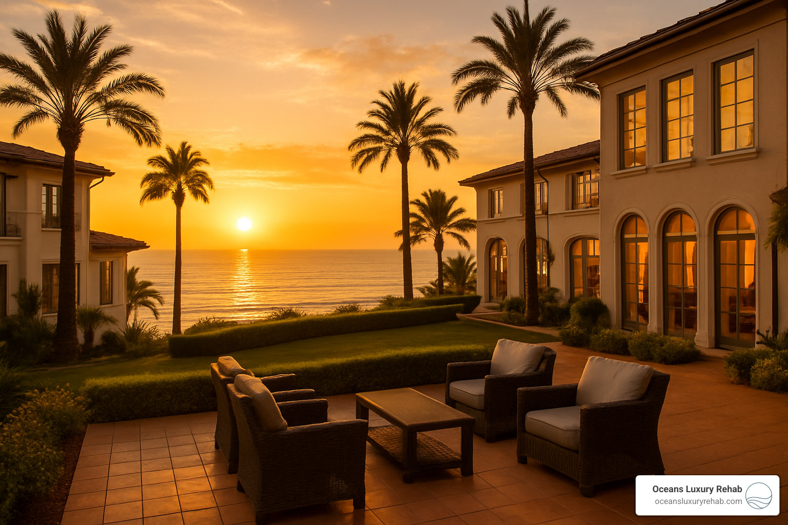 Sunset view from luxury rehab facility in Orange County - how long is drug rehab Sunset view from luxury rehab facility in Orange County - how long is drug rehab