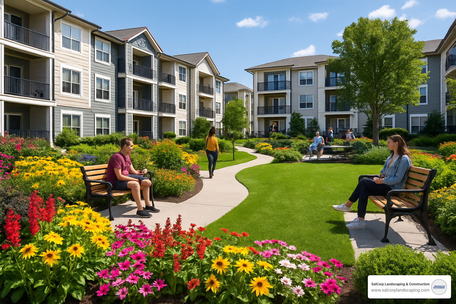 apartment community garden space - apartment landscaping services