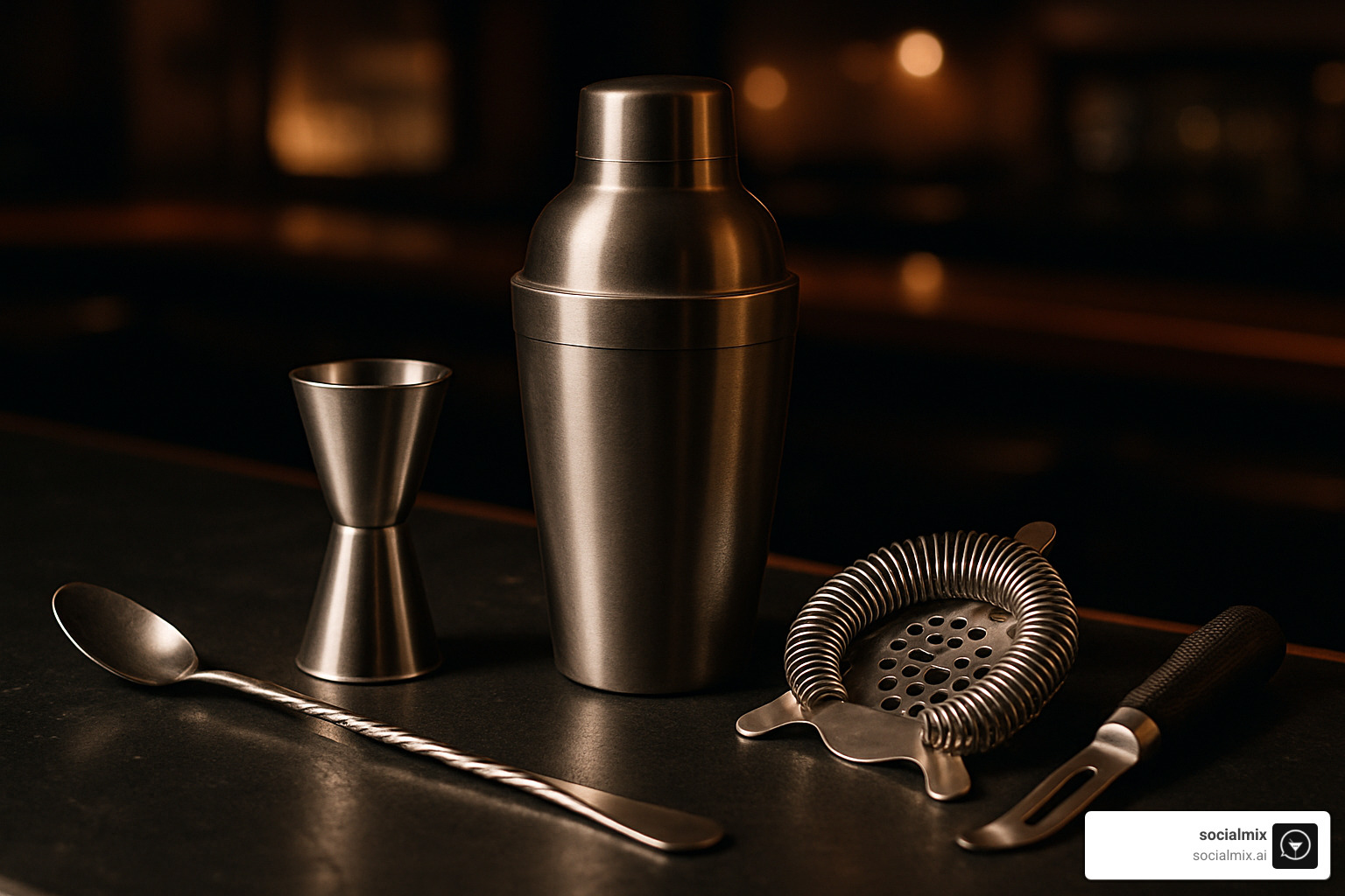 cocktail mixing tools - business casual cocktail attire