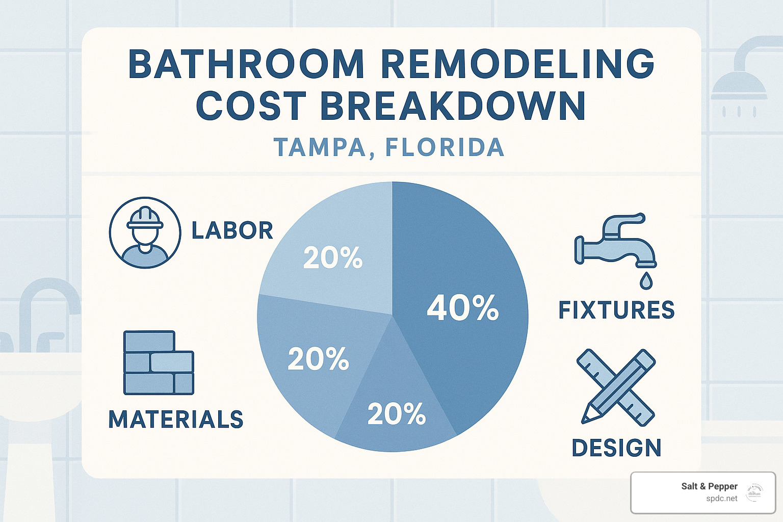 Bathroom remodeling cost breakdown chart for Tampa - bathroom remodeling tampa