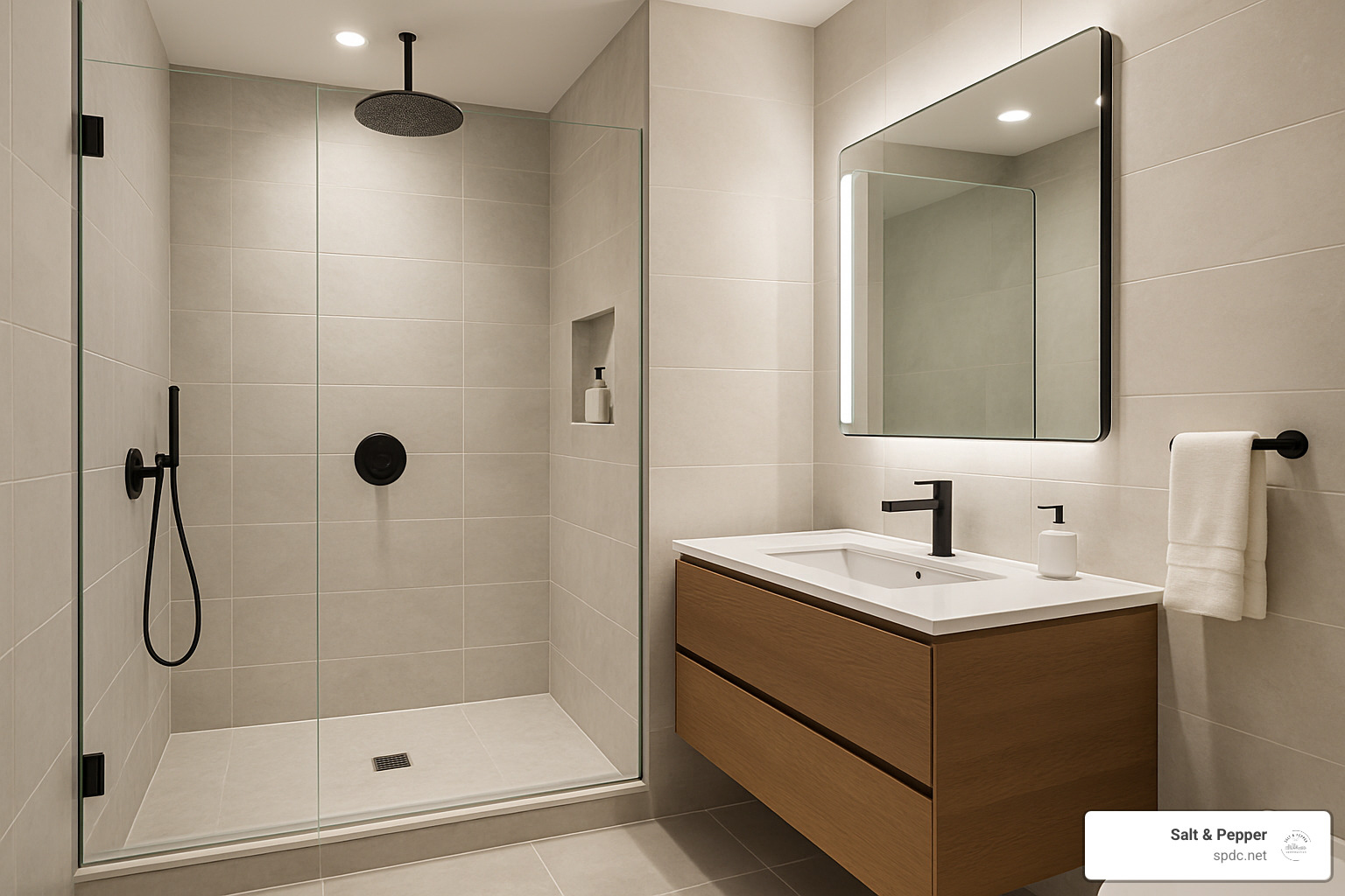 2024 bathroom design trends featuring spa shower and floating vanity - bathroom remodeling tampa