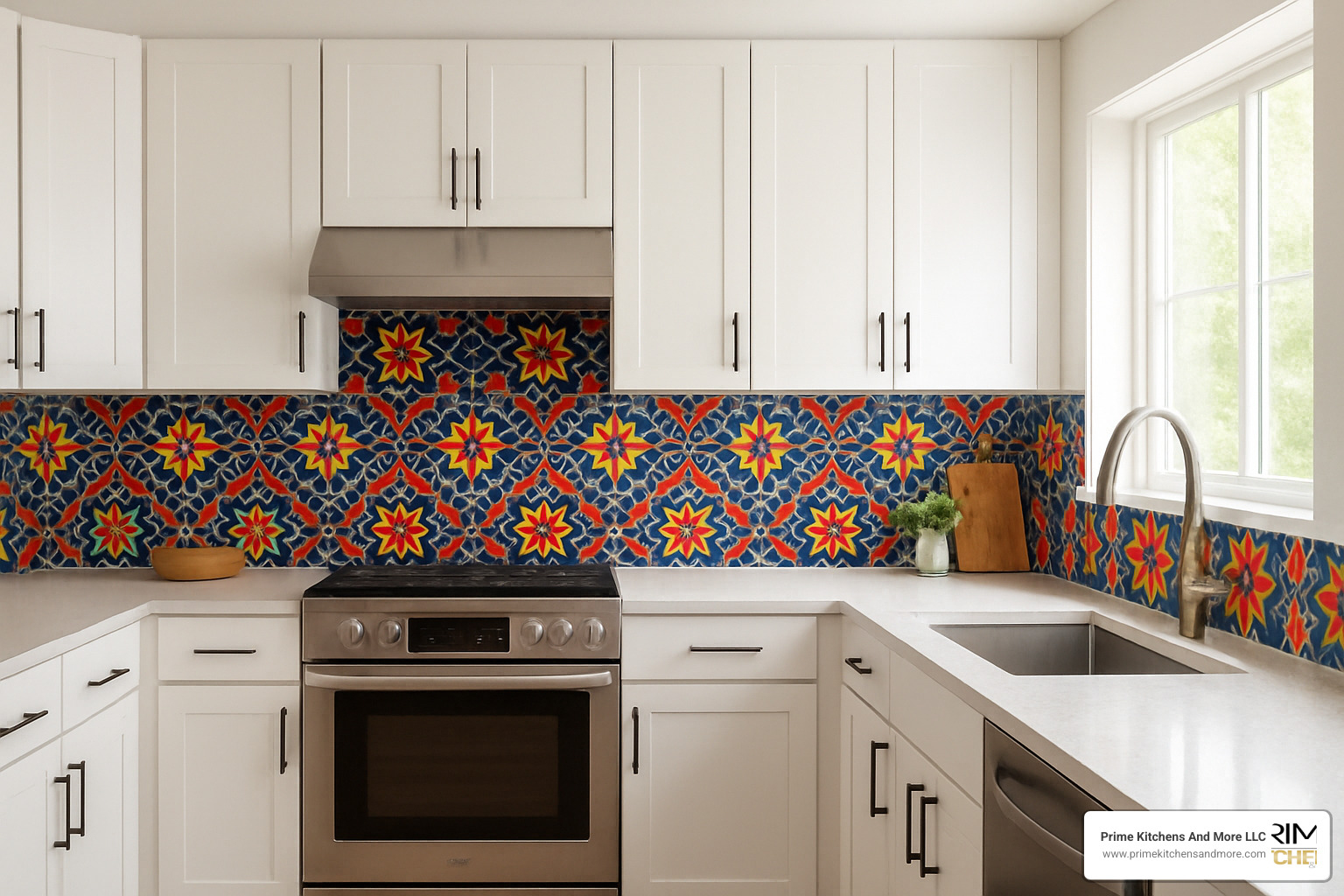 bold patterned kitchen backsplash tile - kitchen remodel ideas