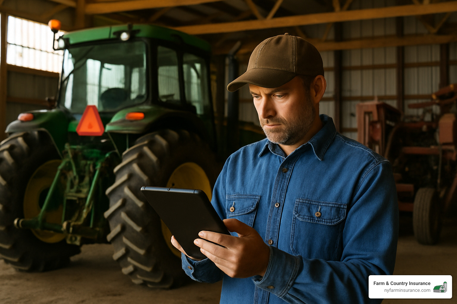 farmer using mobile app to document farm equipment inventory - agricultural equipment insurance farmer using mobile app to document farm equipment inventory - agricultural equipment insurance